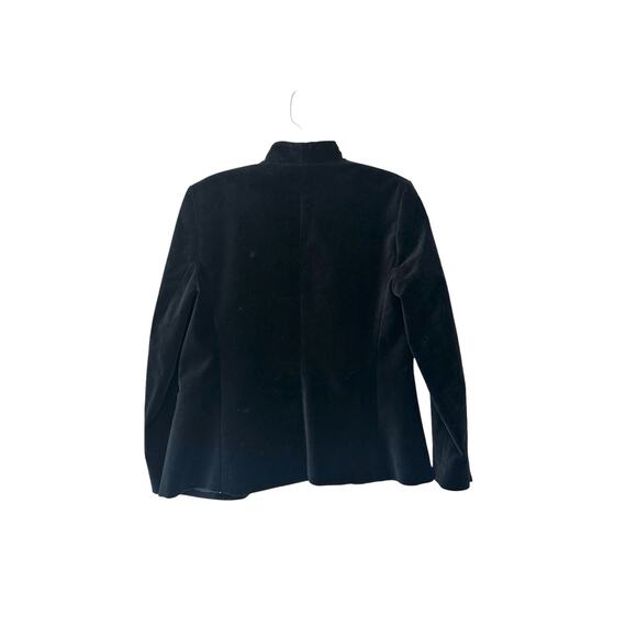 J.Crew 365 Black Open Front Slim Office Going Out Stretch Velvet Blazer Size 2 - Picture 7 of 10